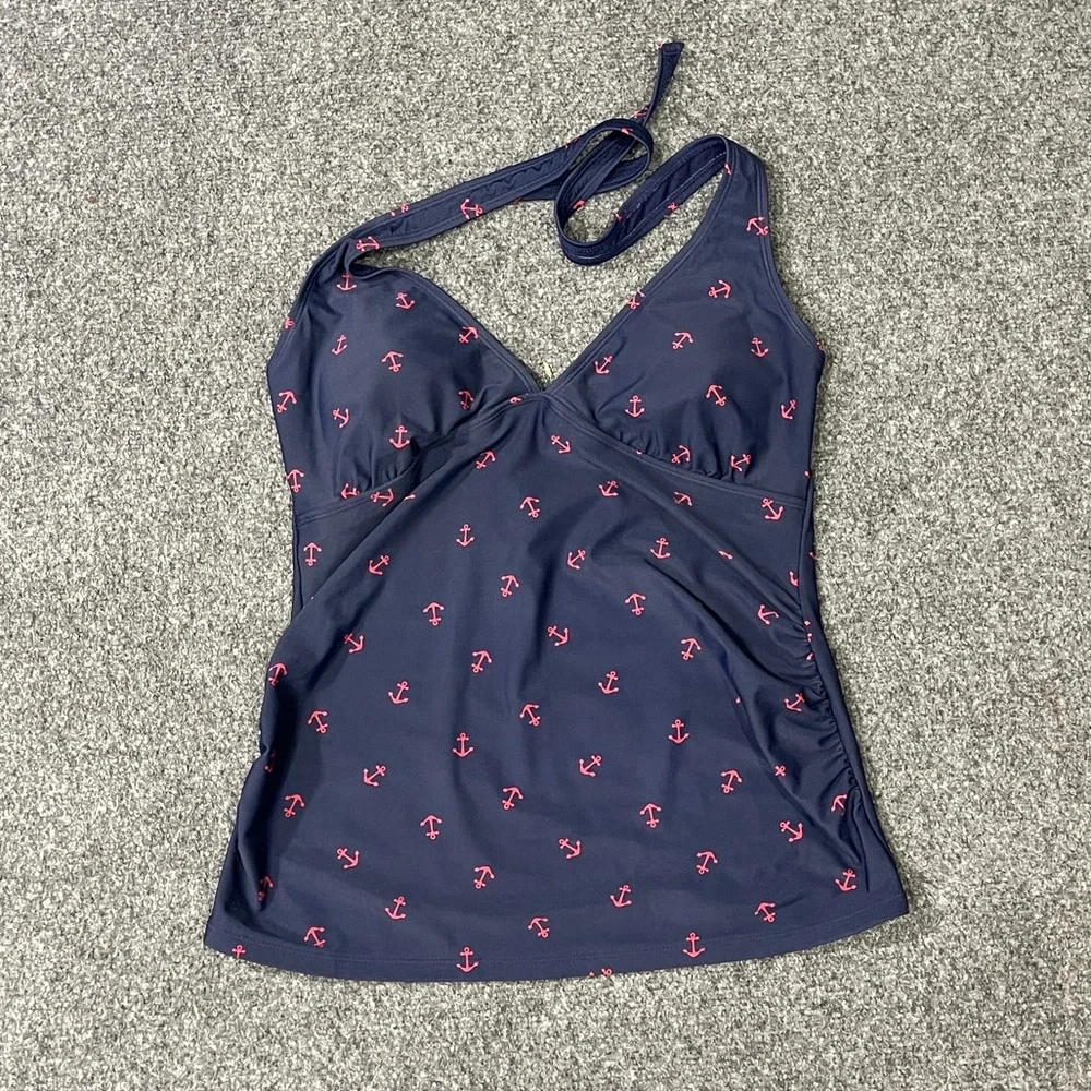 **Old Navy Women’s Navy Blue & Red Anchor Tankini Sz SP
